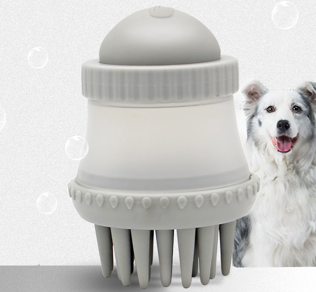 Silicone Pet Bath Massage Brush — Grooming & Scrubbing Tool