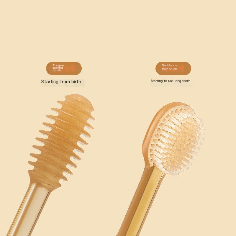 Silicone Baby Toothbrush & Tongue Cleaner Set