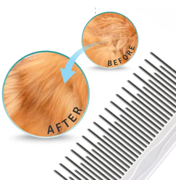 Pet Fur Detangling Needle Comb — Grooming Comb for Cats & Dogs