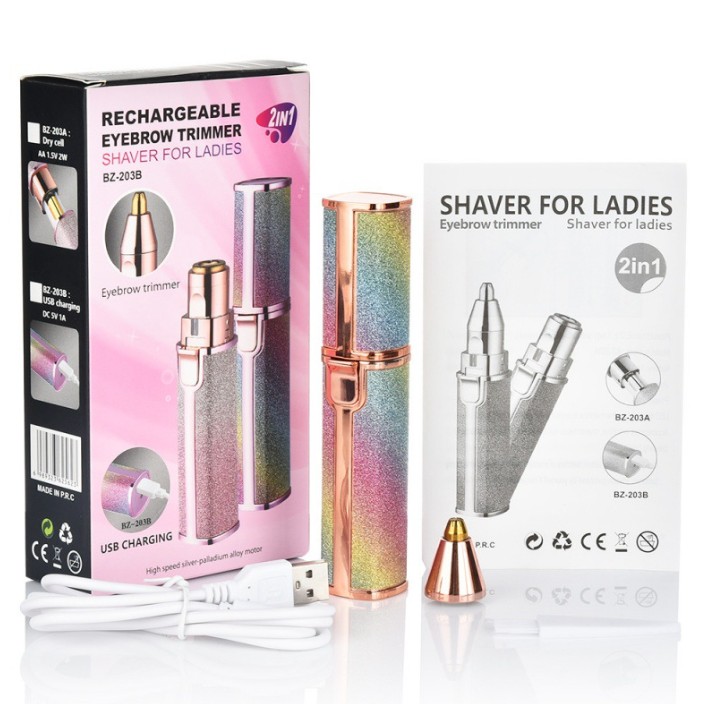 Rechargeable Women's Eyebrow Trimmer & Hair Remover