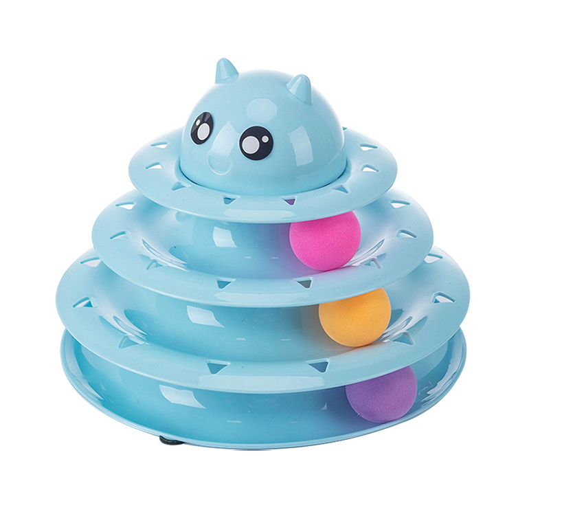 Three-Tier Cat Spinning Ball Tower Toy