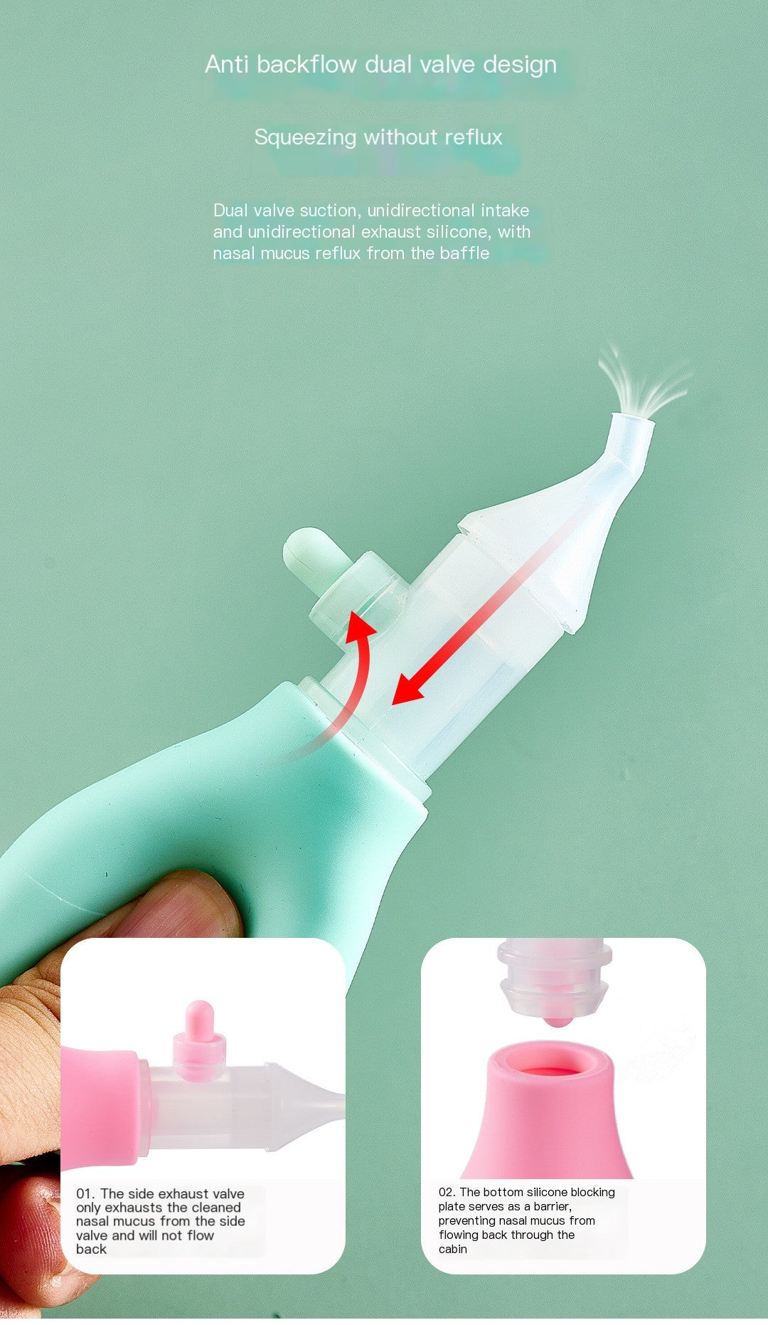Baby Nasal Aspirator — Gentle Booger Sucker for Newborns