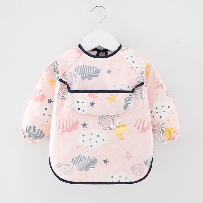 Long Sleeve Waterproof Baby Feeding Bib with Cute Designs