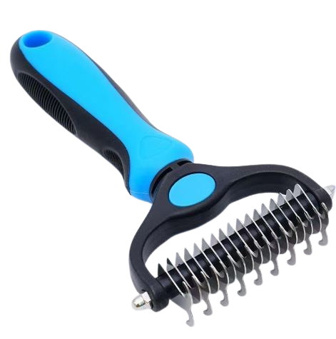 Double-Sided Pet Dematting & Grooming Brush for Dogs