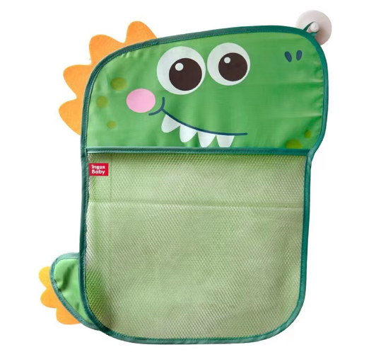 Dinosaur Bath Toy Storage Bag with Suction Cups