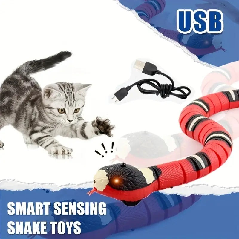 USB Rechargeable Interactive Snake Cat Toy