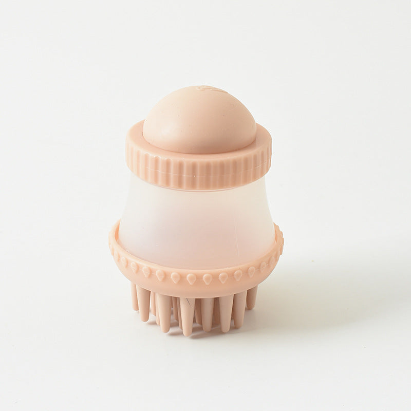 Silicone Pet Bath Massage Brush — Grooming & Scrubbing Tool