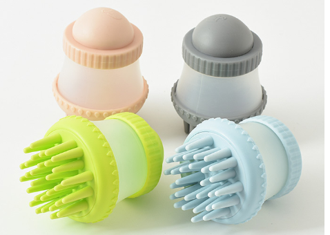 Silicone Pet Bath Massage Brush — Grooming & Scrubbing Tool