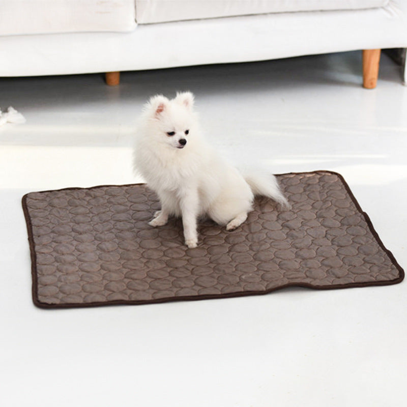 Cooling Ice Silk Pet Mat — Summer Sleeping Pad for Dogs & Cats