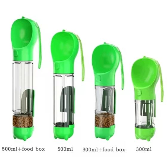3-in-1 Portable Dog Water Bottle & Food Feeder for On-the-Go