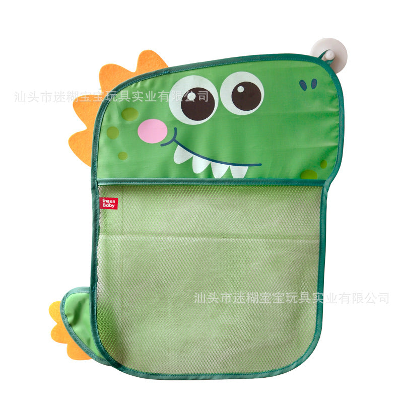 Dinosaur Bath Toy Storage Bag with Suction Cups