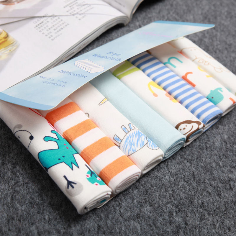 Newborn Cotton Gauze Drool Bibs — 8-Pack