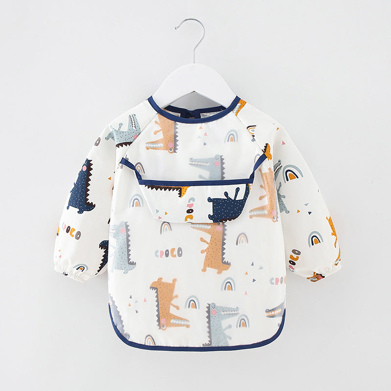 Long Sleeve Waterproof Baby Feeding Bib with Cute Designs