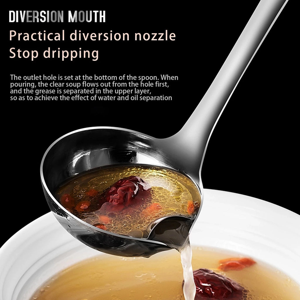 Stainless Culinary Oil-Separating Spoon