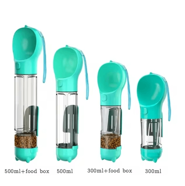 3-in-1 Portable Dog Water Bottle & Food Feeder for On-the-Go