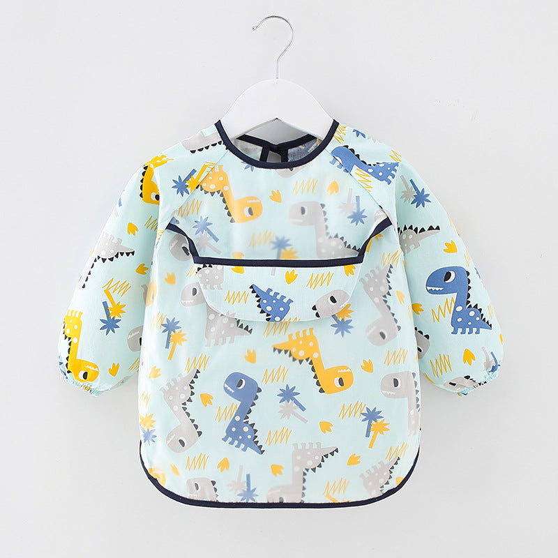 Long Sleeve Waterproof Baby Feeding Bib with Cute Designs