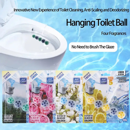 Aromatic Flower Toilet Air Freshener Cleaning Ball