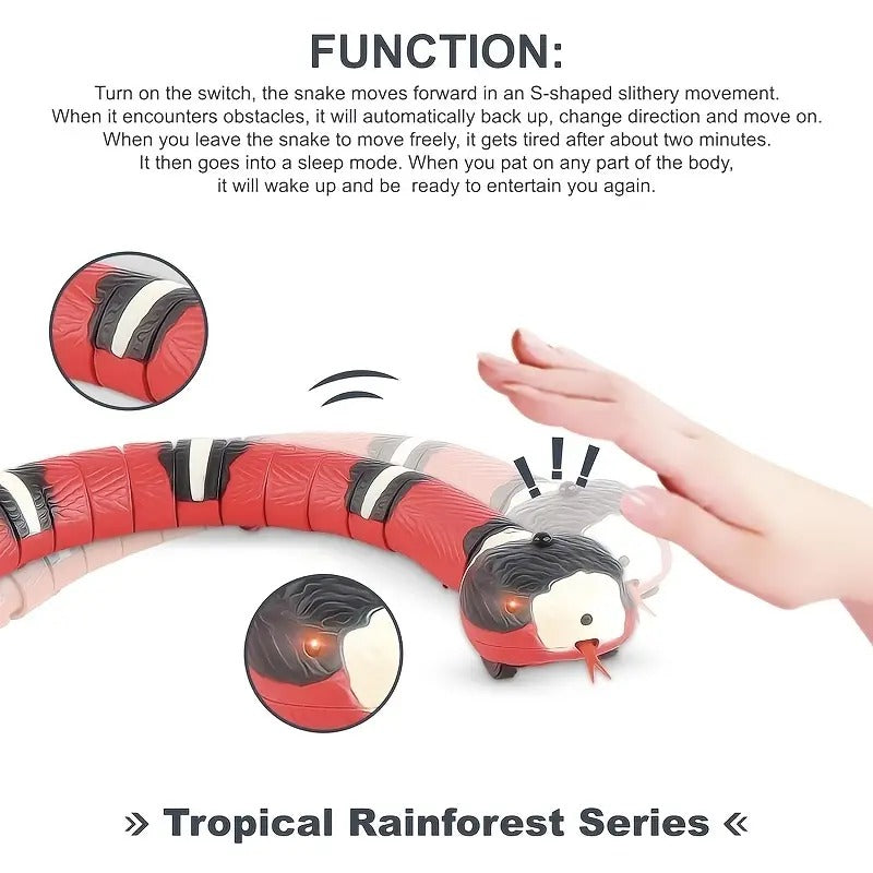 USB Rechargeable Interactive Snake Cat Toy