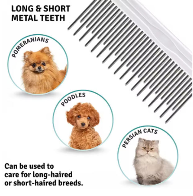 Pet Fur Detangling Needle Comb — Grooming Comb for Cats & Dogs