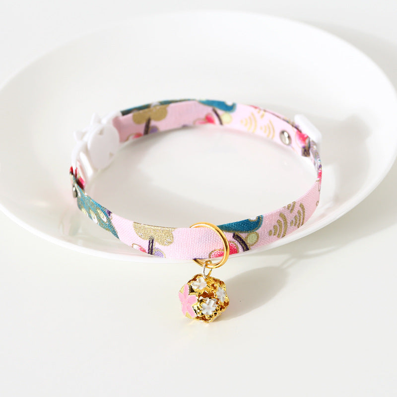 Adjustable Flower Bell Collar for Cats & Small Dogs