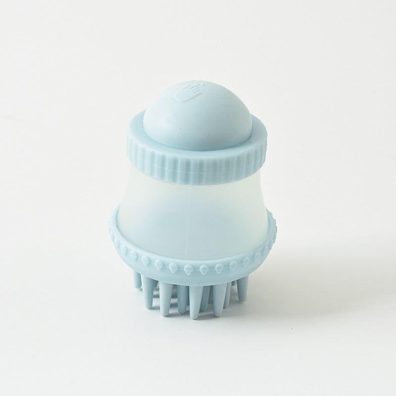 Silicone Pet Bath Massage Brush — Grooming & Scrubbing Tool