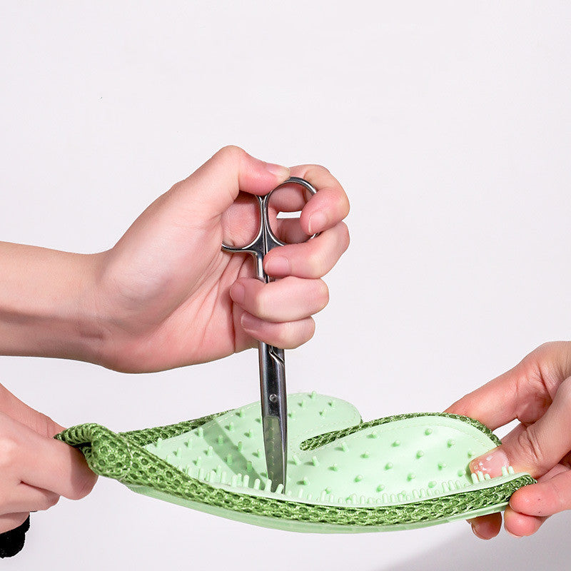 Silicone Pet Grooming & Massage Gloves — Hair Removal Brush