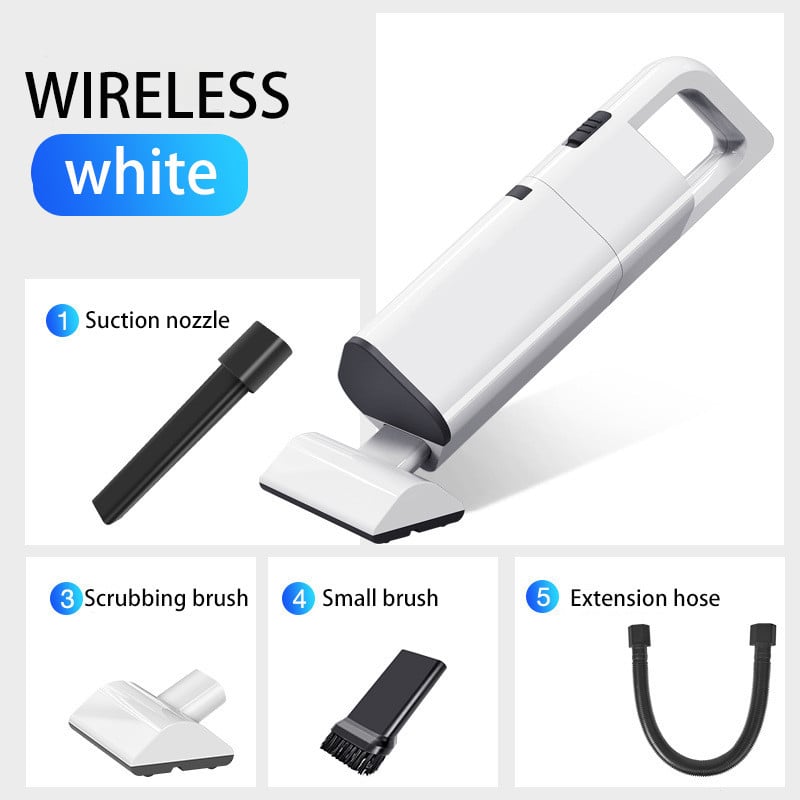 Wireless Rechargeable Handheld Vacuum Cleaner — Cordless & Corded Options
