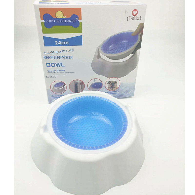 Summer Cooling Pet Ice Bowl — Chilled Water Bowl for Dogs & Cats