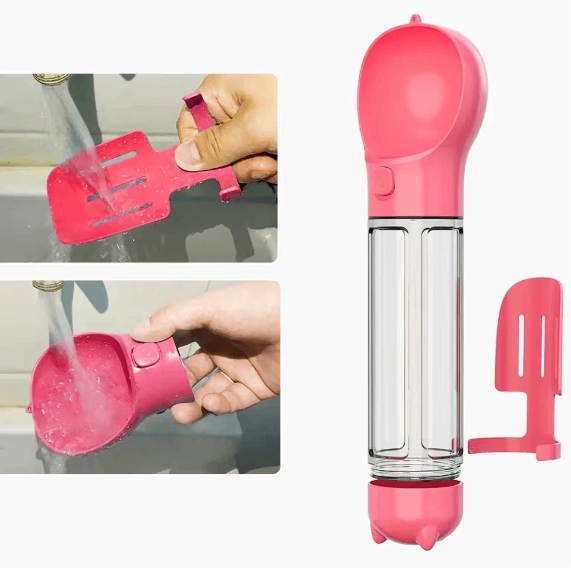 3-in-1 Portable Dog Water Bottle & Food Feeder for On-the-Go