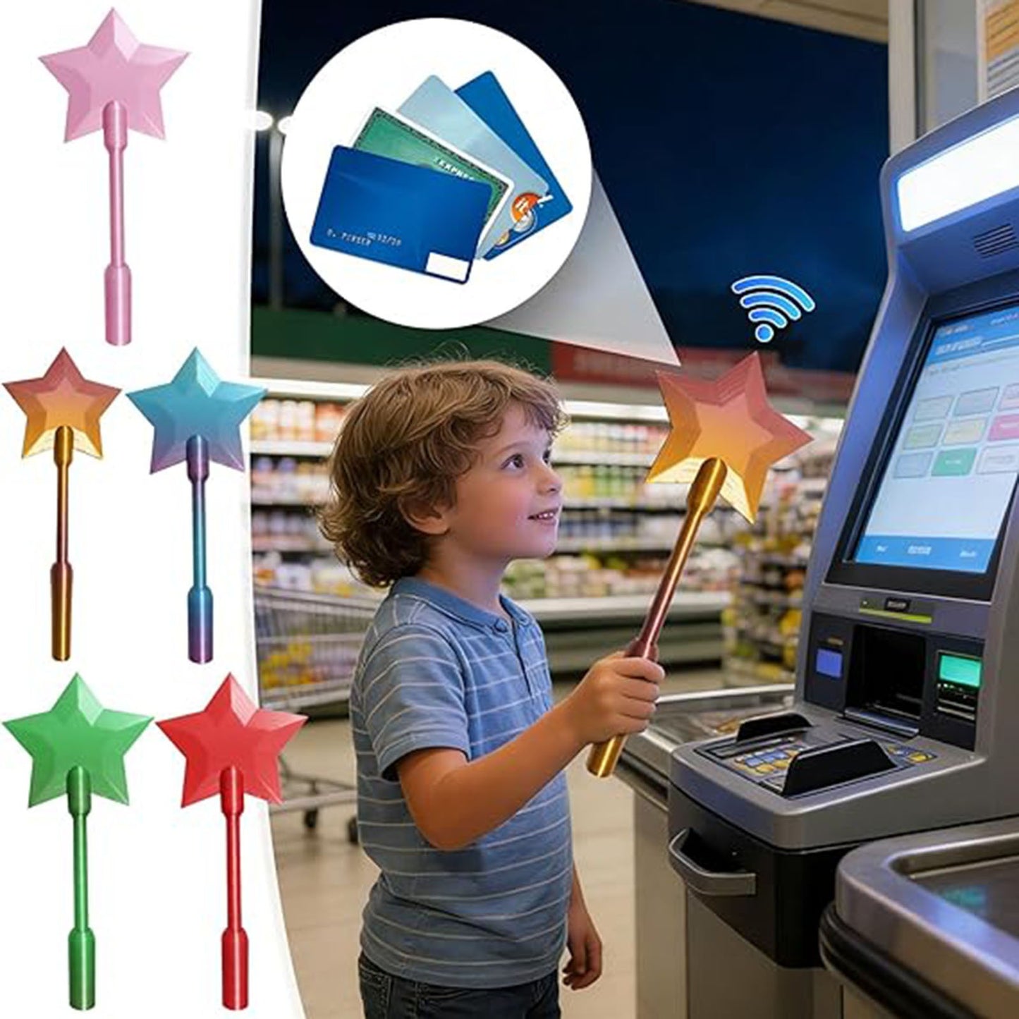 Tap-N-Pay 3D Magic Wand NFC Payment Ring