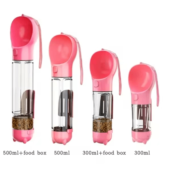 3-in-1 Portable Dog Water Bottle & Food Feeder for On-the-Go