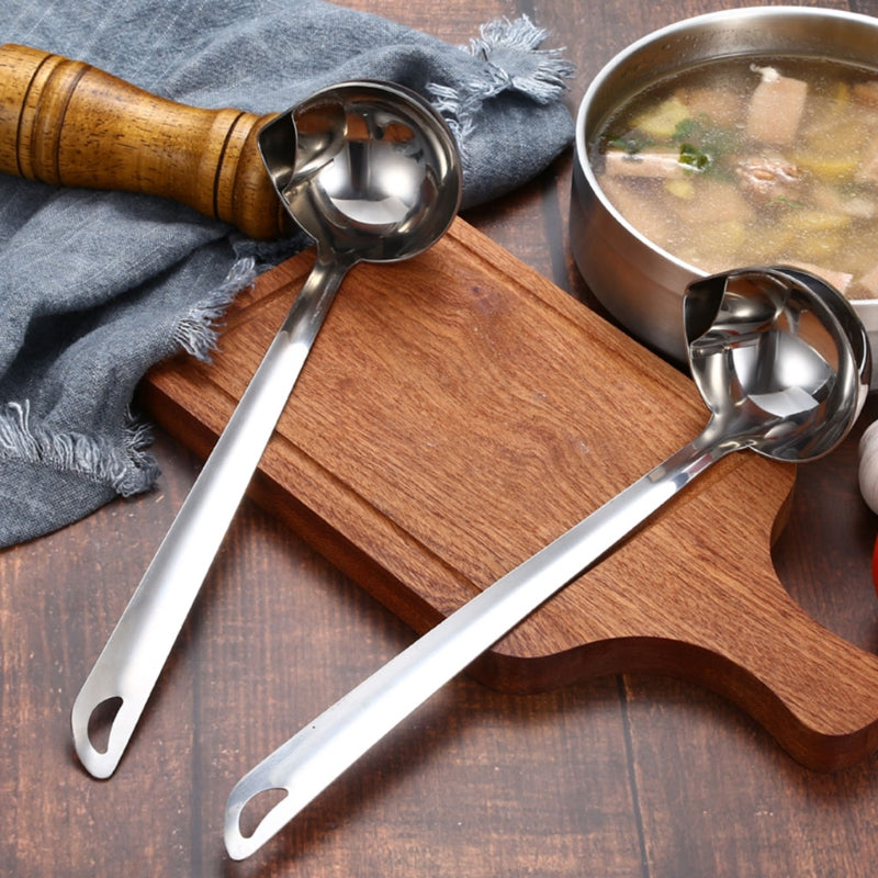 Stainless Culinary Oil-Separating Spoon