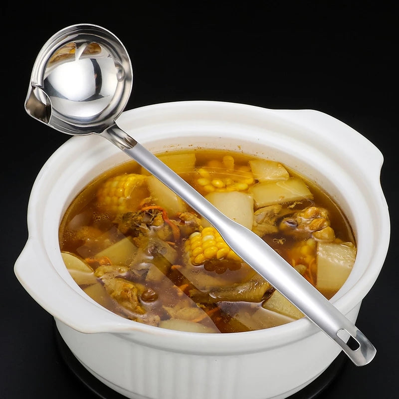 Stainless Culinary Oil-Separating Spoon
