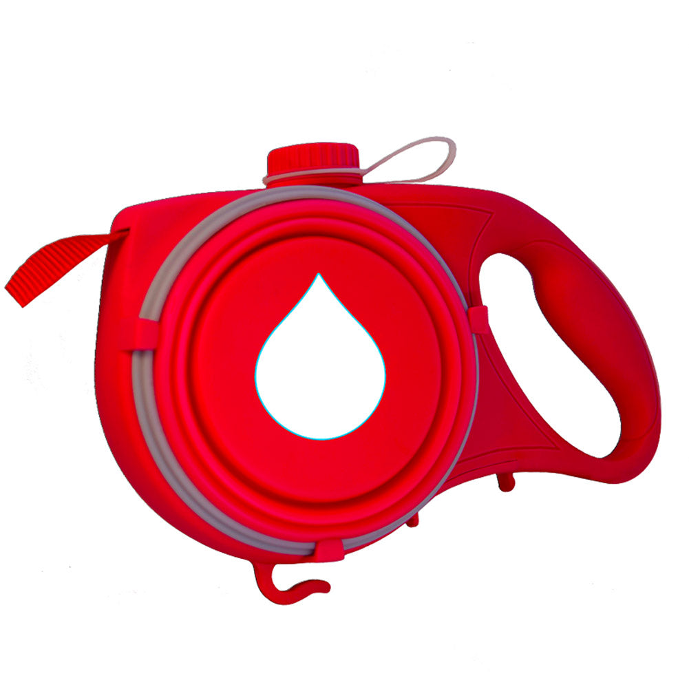 Retractable Dog Leash with Built-In Water Bottle — Hiking Set