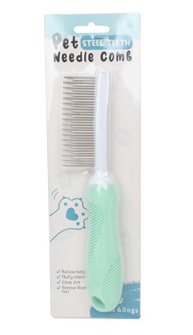 Pet Fur Detangling Needle Comb — Grooming Comb for Cats & Dogs