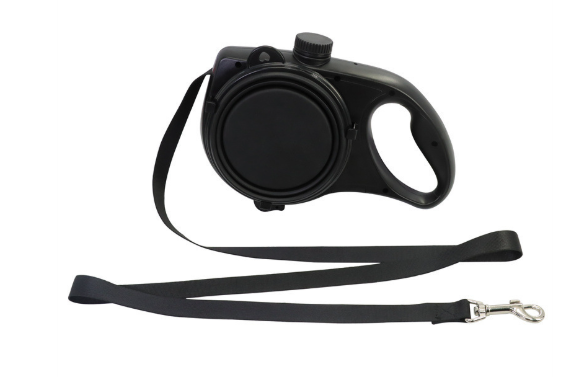 Retractable Dog Leash with Built-In Water Bottle — Hiking Set