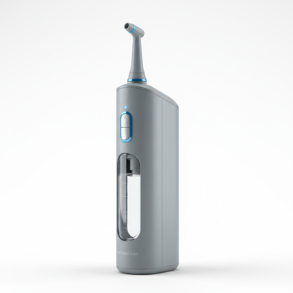 Portable dental water flosser on white background